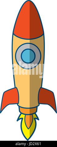 Rocket spaceship symbol Stock Vector