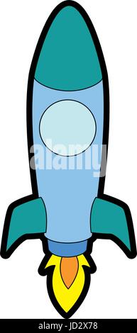 Rocket spaceship symbol Stock Vector
