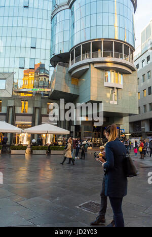 foreign tourists from european and arabic countries visit vienna to go  shopping in haute couture shops like Louis Vuitton and others Stock Photo -  Alamy