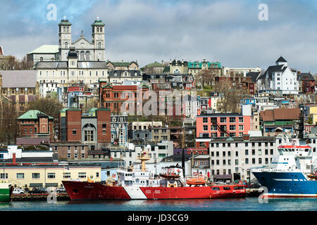 Colorful city of St. John's, Avalon Peninsula, Newfoundland, Canada Stock Photo
