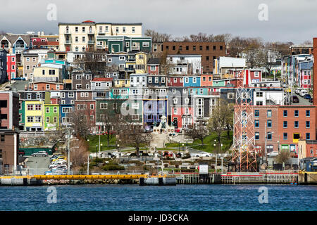 Colorful city of St. John's, Avalon Peninsula, Newfoundland, Canada Stock Photo