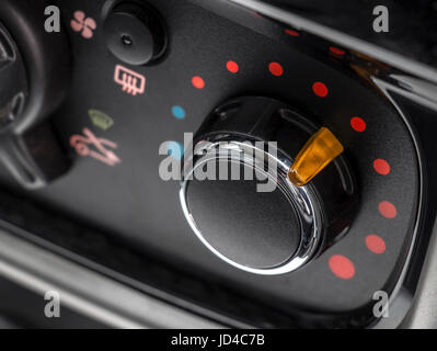 car heater controls closeup Stock Photo