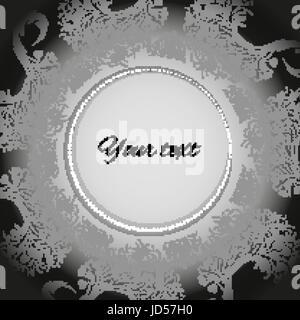 Template for greeting cards in black and white Stock Vector