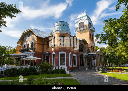 PARNU, ESTONIA - AUGUST 15, 2016: Luxury villa (manor house) and resort, modern style. Stock Photo