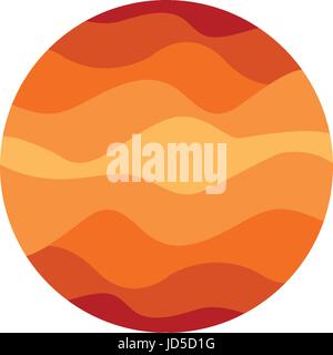 Isolated abstract orange color round shape logo on white background, sun vector illustration Stock Vector