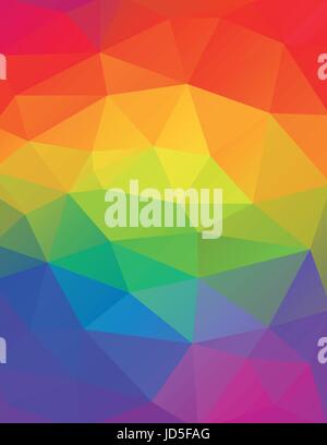 A geometric abstract background in rainbow colors illustration. Vector EPS 10 available. Stock Vector