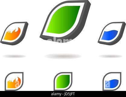 Set of symbol and shapes. Trendy icons and logotypes. Business signs symbols, labels, badges, frames and borders Stock Vector