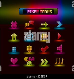 Vector buttons icon set vector. Web symbol set Stock Vector