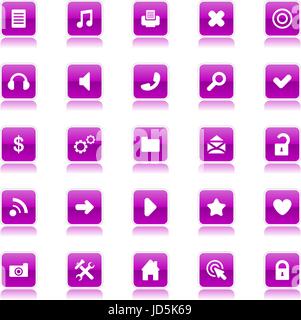Vector buttons icon set vector. Web symbol set Stock Vector