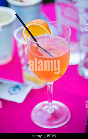 Orange sparkling drink Stock Photo