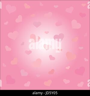 Holiday background with pink hearts for Valentine's day Stock Vector