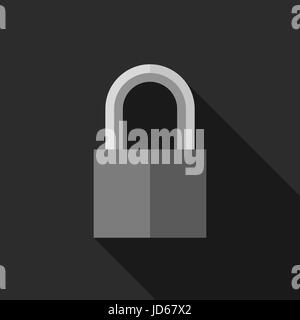 Padlock in flat style Stock Vector