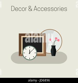 Home decor and accessories Stock Vector