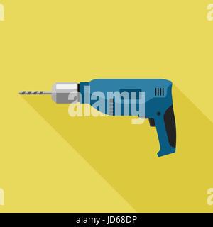 Drill flat icon Stock Vector