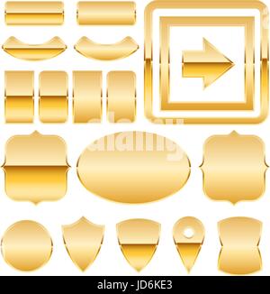 Metal plates Stock Vector