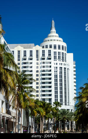 Miami Beach Florida,Loews Hotel,resort,tower,high rise skyscraper skyscrapers building buildings landmark,building,exterior,luxury hotel,palm trees,FL Stock Photo