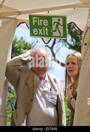 Louis de Bernieres and Martina Devlin at the Dalkey Book Festival, Dalkey, County Dublin, Ireland, Sunday 18th June 2017. Photo Credit: Doreen Kennedy/Alamy Live News Stock Photo