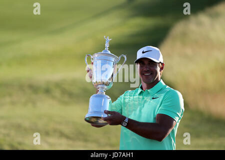 Erin, Wisconsin, USA. 18th June, 2017. Hideki Matsuyama (JPN) Golf : Hideki Matsuyama of Japan on the th hole during the Final round of the 117th U.S. Open Championship at Erin Hills golf course in Erin, Wisconsin, United States . Credit: Koji Aoki/AFLO/Alamy Live News Stock Photo