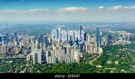 Panoramic, city and elevated view at day, Toronto, Ontario, Canada. aerial picture from ontario canada 2016 Stock Photo