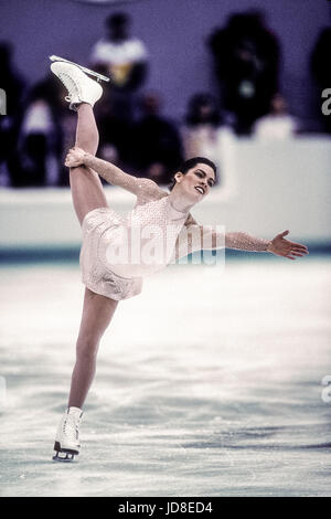 Nancy Kerrigan (USA), silver medalist competing at the 1994 Olympic Winter Games Stock Photo