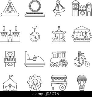 Rides icons set, outline style Stock Vector Image & Art - Alamy