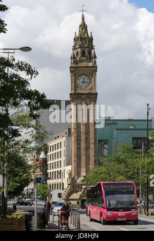 The Albert Memorial Clock in Queen's Square, Belfast. Stock Photo