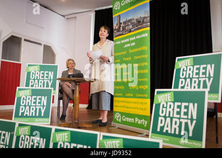 2/6/2017 SHEFFIELD   , UK.   The Green Party at the  Broomhall Centre in Sheffield. Natalie Bennett and Caroline Lucas spoke Stock Photo