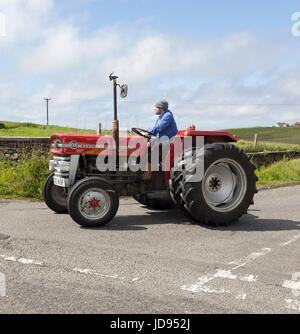 Tractor at Ness Isle of Lewis Western Isles Outer Hebrides Scotland United Kingdom Stock Photo