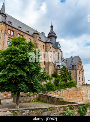 Marburger Schloss, Marburg Castle, aka Landgrafenschloss Marburg, Hesse, Germany, Europe Stock Photo