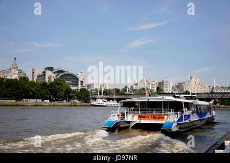 MBNA Thames Clipper on the River Thames Stock Photo