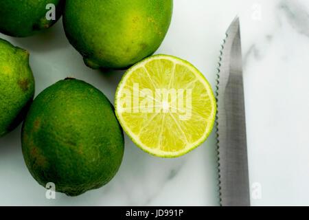 Fresh limes perfect for summer cooking and drinks. Stock Photo