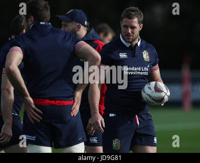 British and Irish Lions Allan Dell during the Captains Run at Beetham Park, Hamilton. Stock Photo