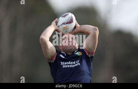 British and Irish Lions Rory Best during the Captains Run at Beetham Park, Hamilton. Stock Photo