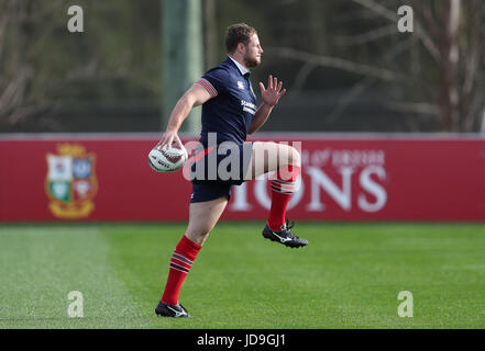 British and Irish Lions Allan Dell during the Captains Run at Beetham Park, Hamilton. Stock Photo