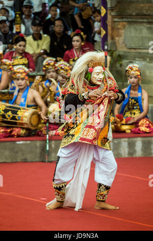 Tari Topeng Tua is the Balinese old man mask dance a traditional Bali Mask Dance which is just one of many different types of cultural performances Stock Photo
