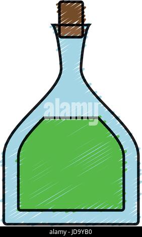 olive oil bottle icon over white background colorful design vector illustration Stock Vector