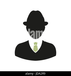 Vector icon man in retro style for websites Stock Vector