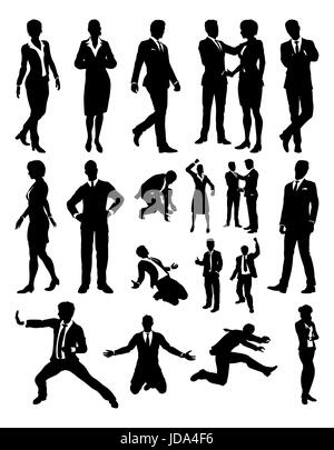 A business people silhouettes set Stock Photo