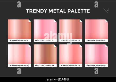 Rose gold gradient template, vector icon Stock Vector