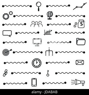 Simple seo icons set, basic seo elements texture and pattern seamless, vector illustration. Stock Vector