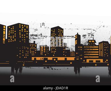 Vector illustration of urban skylines Stock Vector Image & Art - Alamy