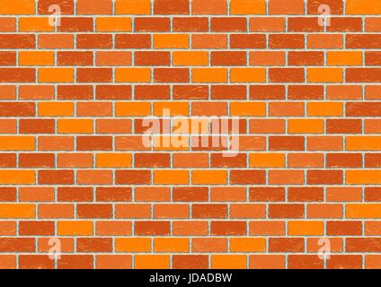 Red old brick background Stock Vector