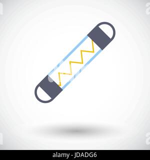 Automotive fuse. Single flat icon on white background. Vector illustration. Stock Vector