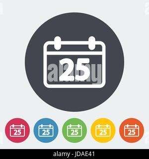 Calendar. Single flat icon. Vector illustration. EPS 10 Stock Vector