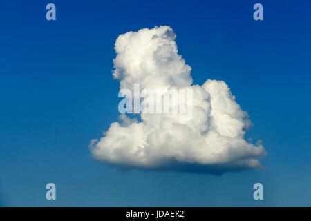 White cloud (cumulus) in the blue sky in june (western France). Stock Photo