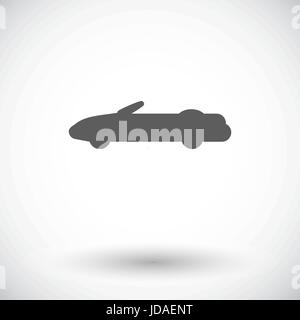 Convertible top down. Single flat icon on white background. Vector illustration. Stock Vector