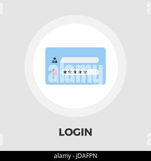 Login icon vector. Flat icon isolated on the white background. Editable EPS file. Vector illustration. Stock Vector