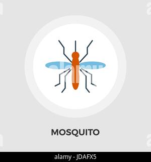 Mosquito icon vector. Flat icon isolated on the white background. Editable EPS file. Vector illustration. Stock Vector