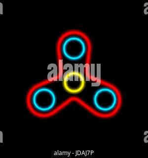 A spinning pinwheel, a toy to relieve stress. Vector illustration . Stock Vector