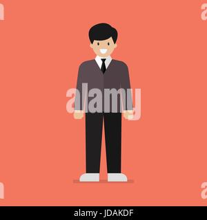 Young man in flat style. Vector illustration Stock Vector